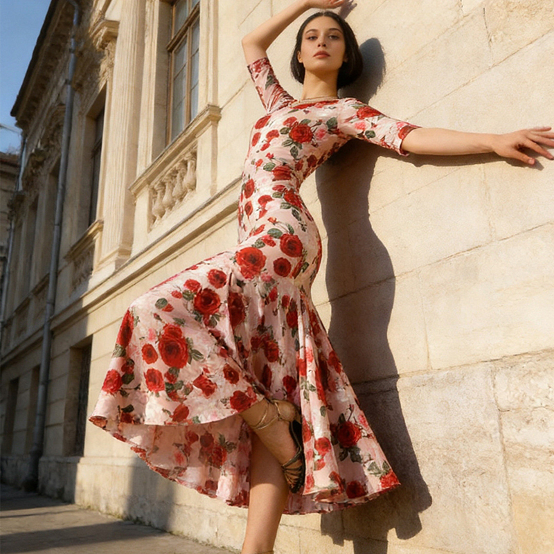 CACARE Ballroom Dress Clothes Dance Competition Dresses Standard Waltz Modern Stage Costume Women Flamenco - Image 4