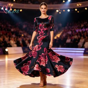 CACARE Ballroom Dress Clothes Dance Competition Dresses Standard Waltz Modern Stage Costume Women Flamenco