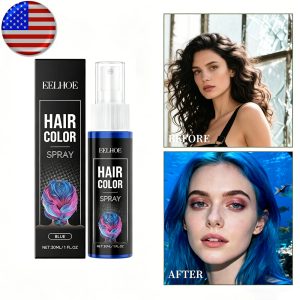 US STOCK | Temporary Hair Color Spray, Blue Mild Moisturizing Instant Hair Dye, Fashion Vibrant Quick Hair Makeup Spray